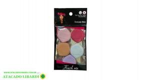 ESPONJA 6CM P/MAQUIAGEM 5PCS COLOR BA32011