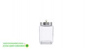 POTE VIDRO 14CM 600ML C/TAMPA FUT1126