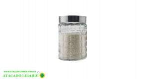 POTE VIDRO 12CM 800ML C/TAMPA 22021881F