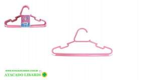 CABIDE INFANTIL PLAST 5UNI ROSA 3207