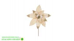 BICO PAPAGAIO AVELUDADO 42CM CHAMPANHE GLITTER 87898003