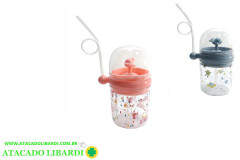 GARRAFA INFANTIL PLAST C/CANUDO 260ML HG80307