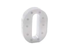 ENFEITE PLASTICO 22X13.5CM C/LUZ LETRA O 92687