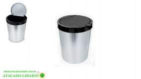 LIXEIRA PLAST 10L RED C/TAMPA CLICK  25670