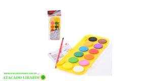 TINTA AQUARELA 12 CORES C/PINCEL WPJ20004
