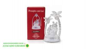 PRESEPIO TRANSPARENTE 8,5X7CM C/LED NATLZ20