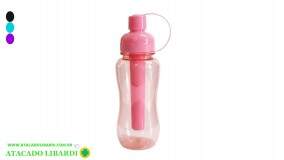 SQUEEZE PLAST 600ML C/PORTA GELO COLOR F5116