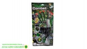KIT PISTOLA C/3 DARDOS ACESSORIOS POLICE COVER  FU3605