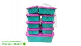 CONJ POTE PLAST 10PCS RET COLOR 0191
