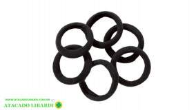 ELASTICO P/CABELO 6UNI PRETO 31366C