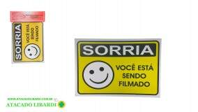 PLACA SINALIZACAO 19,5X15CM SORRIA PS09