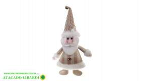 ENFEITE PENDENTE PELUCIA NOEL 33X18CM DOURADO 80997001