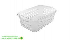 ORGANIZADOR PLAST  8X15X26CM TRANSP DT25371