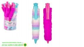 CANETA ESFEROGRAFICA 29CM POMPOM 1,0MM  PLUSH COLOR CA0550