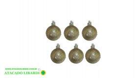 BOLAS 4CM C/6 PCS CHAMPAGNE 60147CH