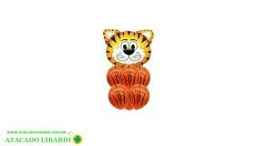 KIT BALAO METALIZADO TIGRE SAFARI 35X26 CM C/6 UN PF10556TI