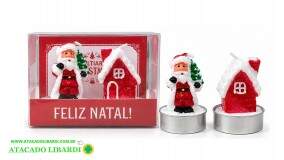 VELA DECORATIVA 6X5CM C/2 UNI NATALINA VLX0016