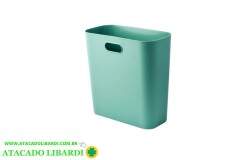 LIXEIRA PLAST 27X14CM RET VERDE DPU07030