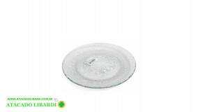 PRATO RASO VIDRO 22,4CM TRANSP 2242