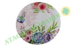 PRATO RASO MELAM 25CM RED 135336IG