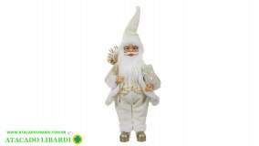 BONECO NATAL PAPAI NOEL DOURADO  45CM 91770001