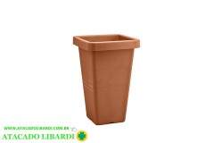 VASO PLAST GREGO 13L QUAD 39X26CM TERRACOTA 0478