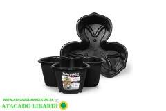 VASO PETALAS EMPILHAVEL 11,5L PRETO 0524