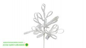 HASTE C/FITAS 45CM C/GLITTER BRANCO 99782004
