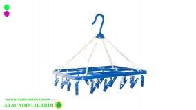 VARAL PLAST 30X24CM C/24 PRENDEDORES PORTATIL LT25129