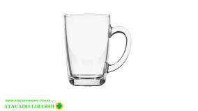 CANECA VIDRO 12CM 350ML TRANSP M1321