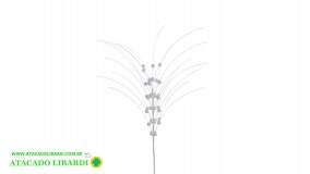 HASTE BOLINHAS 60CM C/GLITTER BRANCO 99474004