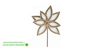 BICO PAPAGAIO AVELUDADO 25CM OFF WHITE VERDE A6036001