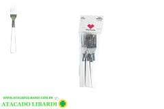 GARFO MESA 6UNI CABO PLAST GRAMADO BRANCO 0454B