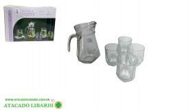 JARRA VIDRO 1L C/4 COPOS 260ML UCO855