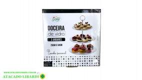 DOCEIRA VIDRO 25X34CM RED TRES ANDARES DT24340