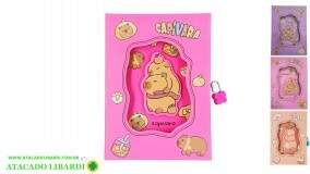 DIARIO INFANTIL CAPIVARA 110MMX176MM 60F C/CHAVE SORT HA78426