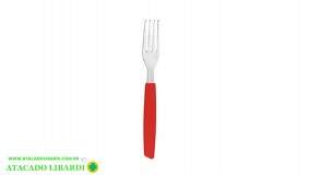 GARFO MESA 6UNI CABO PLAST VERMELHO AIH1742V