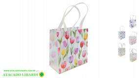 SACOLA PLAST PRESENTE DEC PP 15X13X8CM TRANSP HB81924
