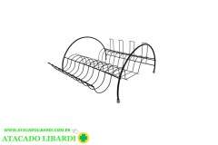 ESCORREDOR LOUCA METAL PRETO 4125