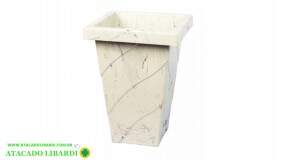 VASO 16,5L QUADRADO 29X29X40CM MARMORE 337