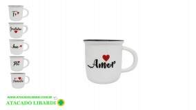 CANECA CERAMICA 5CM 140ML UNI FRASES HD53206