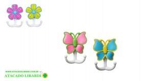 GANCHO ADESIVO 2PCS BORBOLETA FUY393