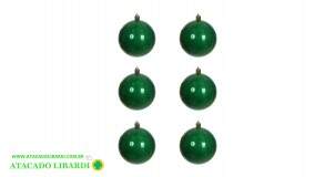 BOLA TUBO MISTO 8CM C/6UNI VERDE  81935011