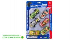 BLISTER CARRO 5PCS 6CM SUPERCAR TURBO BA01564