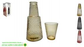 JARRA DE VIDRO 800ML C/COPO 220ML HU02801