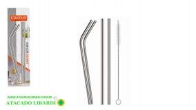 CANUDO INOX  4PCS 21,5CM  C/LIMPADOR CRS2813