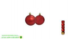 BOLA TUBO 8CM 5PCS VERMELHO NTB1805V