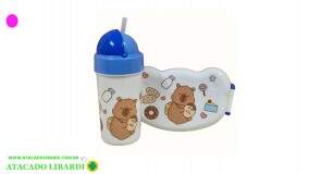 KIT COPO C/MARMITA E TALHER INFANTIL CAPIVARA FJ91053