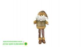 ENFEITE BONECO SENTADO 40CM MOCHA PERNA MOLE XTS7508