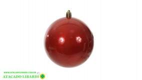 BOLA TUBO PEROLADA 12CM VERMELHO 81945002